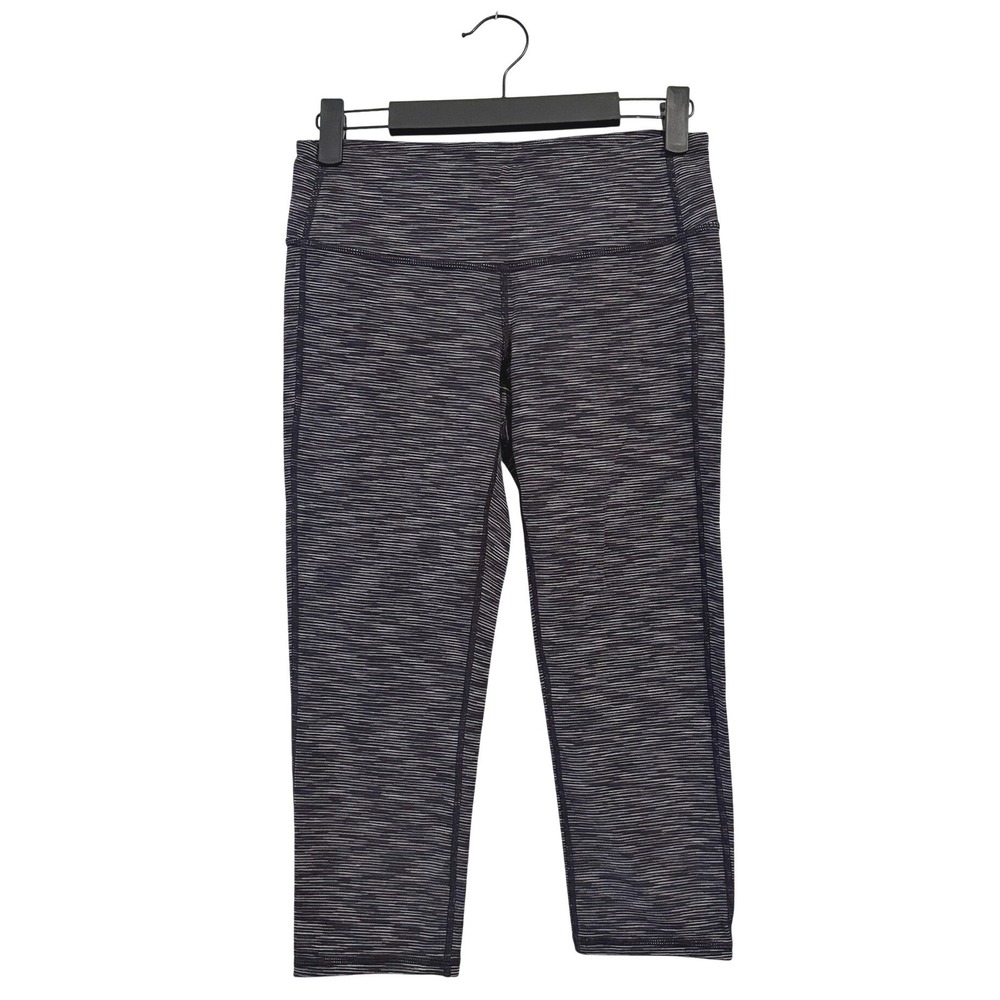Athleta Black White Space Dye Cropped Leggings Yoga Pants Tights SMALL